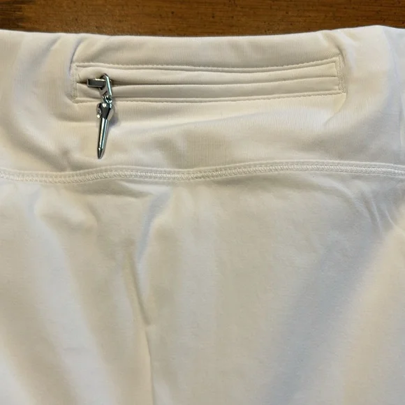 FlirTee Asymmetrical Pleated Golf Skirt White/Envy Green Stripes - Picture 4 of 16